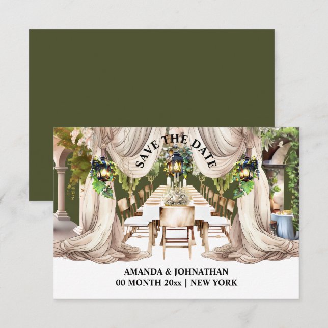 Weinberge Land Tafelweindrachen Save The Date (Vorne/Hinten)