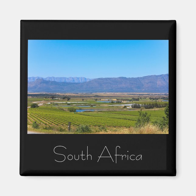 Weinberge Landschaft Südafrika SA Magnet (Vorne)