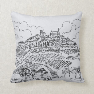 Weinberge  Loire Valley, Frankreich Kissen