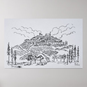 Weinberge  Loire Valley, Frankreich Poster