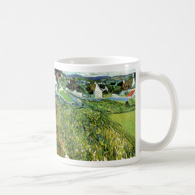Weinberge mit Blick auf Auvers von Vincent van Gog Kaffeetasse (Rechts)