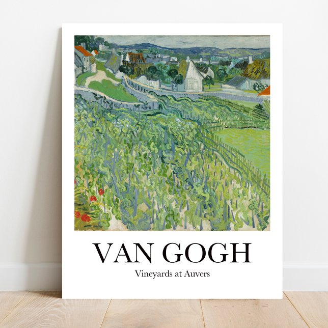 Weinberge von Vincent Van Gogh in Auvers Poster (Vibrant Van Gogh! "Vineyards at Auvers" poster. Stunning landscape. Must-have for art lovers.)