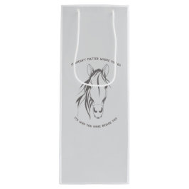 Weinbeutel für Pferde mit Zitat Geschenktüte Für Weinflaschen