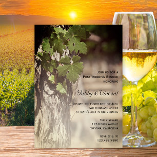 Weinblätter Weinberg Winzerei Nachhochzeitsbrunch Einladung