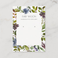 WEINBLAU GREEN PEONY FAUNA WREATH EARRING DISPLAY