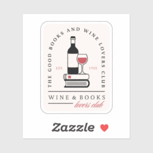 Weinbuchclub lustige dunkle Romantik-Leser-Ästheti Aufkleber