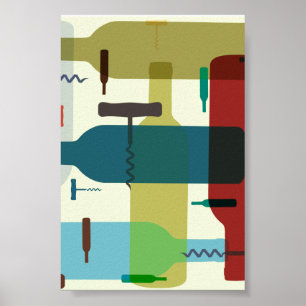 Weindesign im Retro-Stil Poster