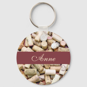Weine Corks Custom Schlüsselanhänger