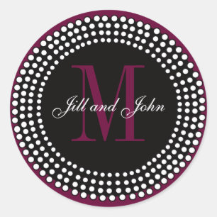 Weine-Etikett für die Hochzeit Runder Aufkleber