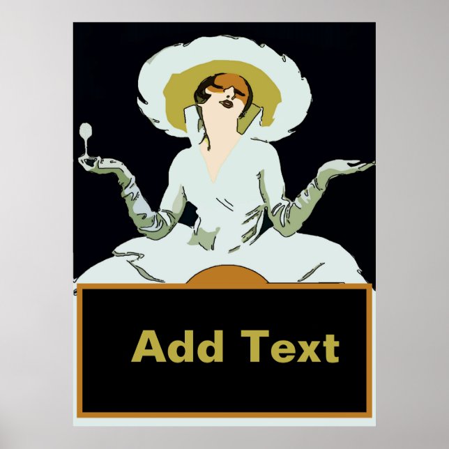 Weine Frau und Text hier hinzufügen Poster (Vorne)