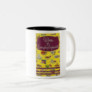 WEINE FÜR DEN ALLTÄGLICHEN GENUSS c1942 Zweifarbige Tasse
