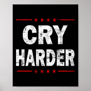 Weine härter Trump 2024 Logo Lustiger Republikanis Poster