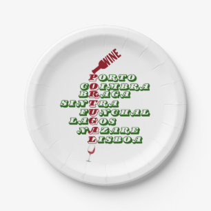 Weine Portugals Weine Pappteller