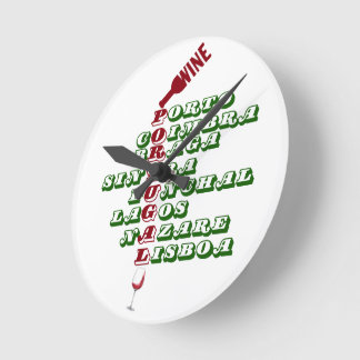 Weine Portugals Weinfauer Runde Wanduhr