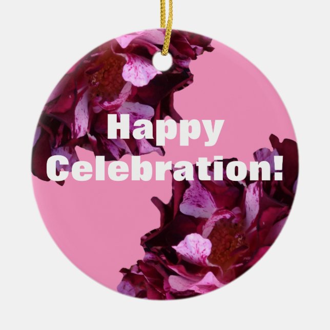 Weine Rote Rosen Custom Circle Ornament (Vorne)