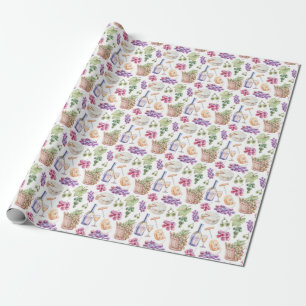 Weine- und Käsewaschpapier Geschenkpapier