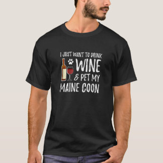 Weine und Maine Coon Shirt Funny Cat Mama oder Cat