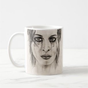 Weine - Zeichnend in Bleistift Kaffeetasse