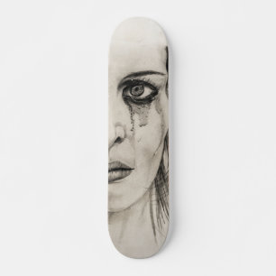 Weine - Zeichnend in Bleistift Skateboard