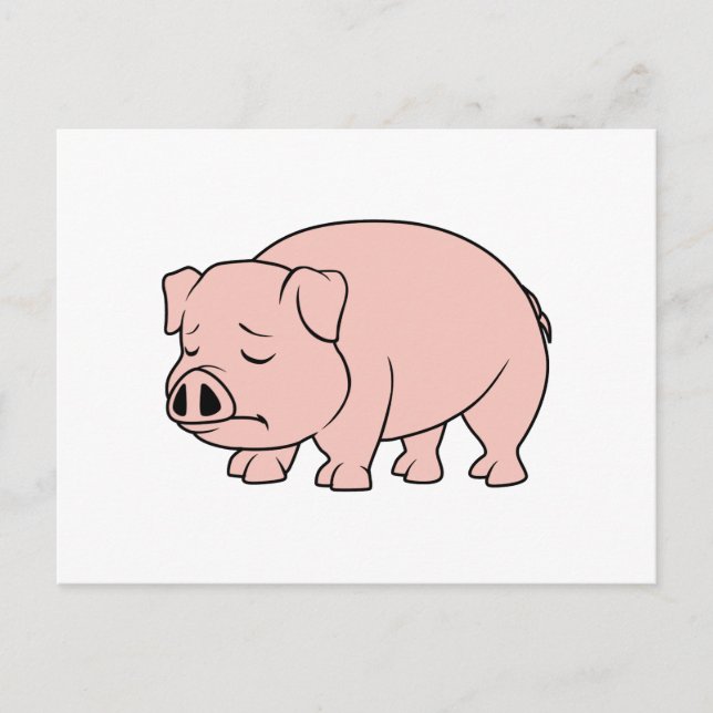 Weinen des rosa Schweinefleischs Nationalfeiertag Postkarte (Vorderseite)