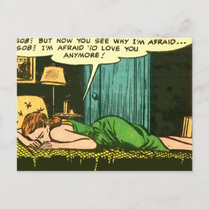 Weinen in meinem Schlafzimmer Postkarte