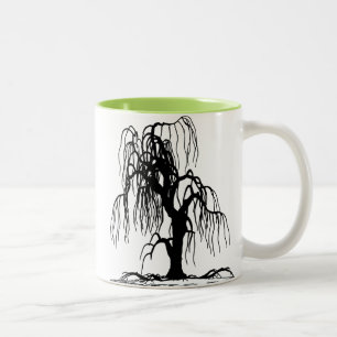 Weinende Weide-Baum Zweifarbige Tasse