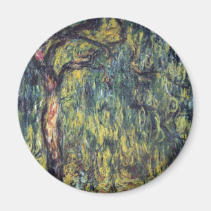 Weinende Weide durch Claude Monet, Vintage feine Magnet