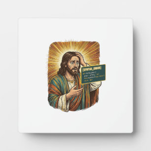weinender Jesus Syntaxfehler Codierung Programmier Fotoplatte