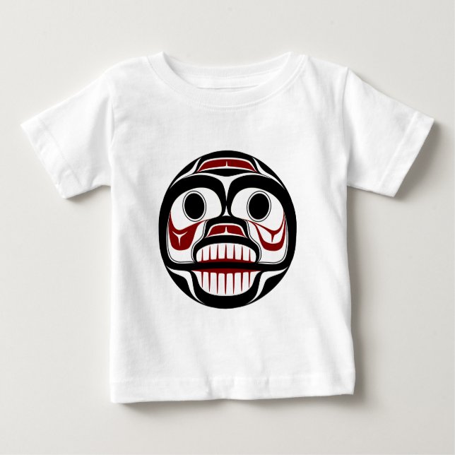Weinender Schädel Nordwestpazifikküste Haida Baby T-shirt (Vorderseite)