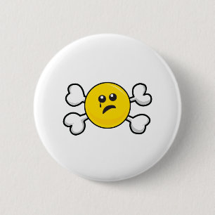 weinender Totenkopf Button