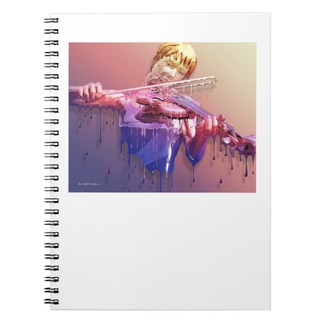Weinendes Violinennotizbuch Notizblock (Vorderseite)