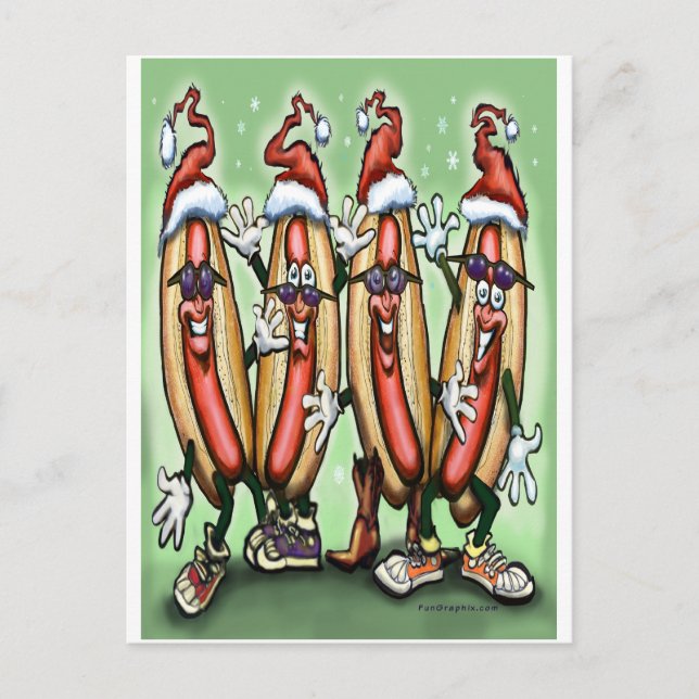 Weiner Christmas Feiertagspostkarte (Vorderseite)