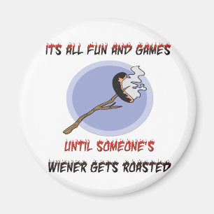 Weiner erhält gebraten magnet