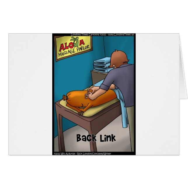 Weiner Massage alias Backlink Funny Gifts & Cards (Vorderseite (Horizontal))