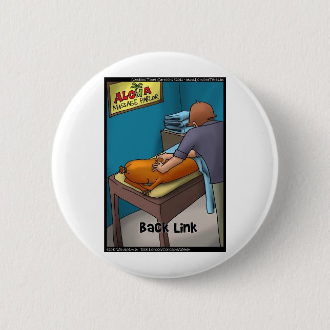Weiner Massage alias Backlink Funny Gifts & Cards Button (Vorderseite)