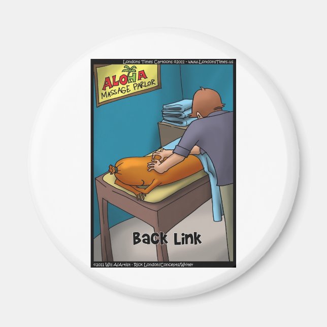 Weiner Massage alias Backlink Funny Gifts & Cards Magnet (Vorne)
