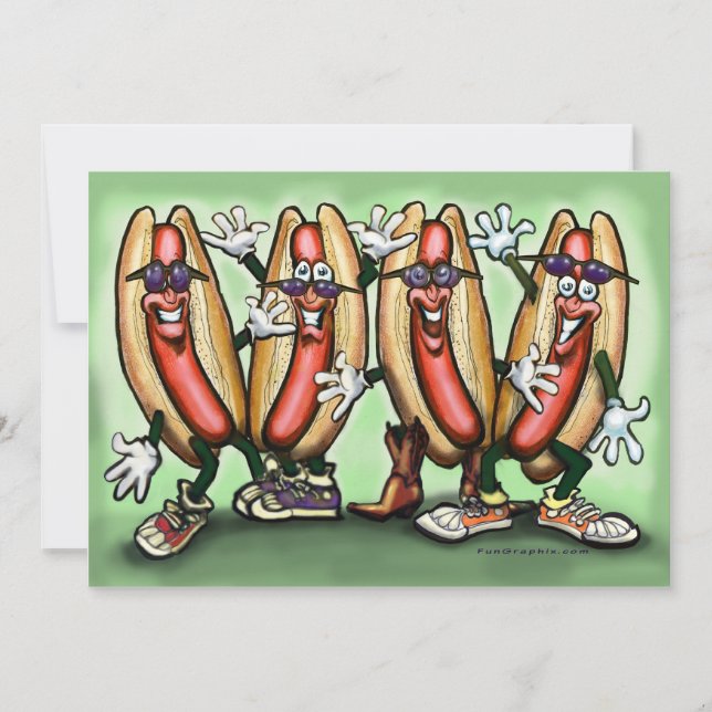 Weiner Party Card Einladung (Vorderseite)