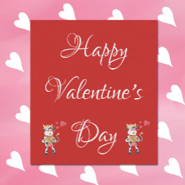 Weinetikett "Rot und Weiß Valentinstag"