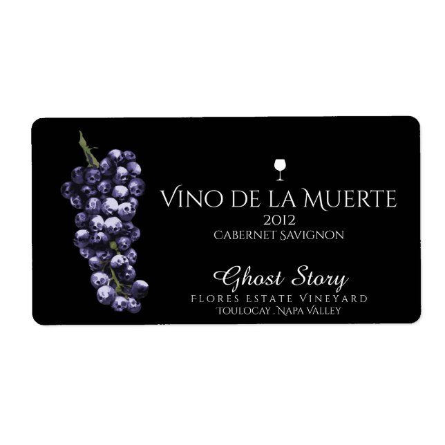 Weinetikett vino de la muerte (Vorne)