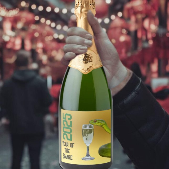 Weinetiketten Jahr der Schlange 2025 Chinesisches  (Von Creator hochgeladen)