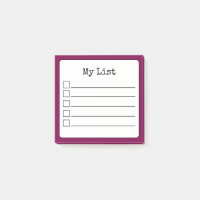 Weinfarbene Checkliste für Retro-Fäden