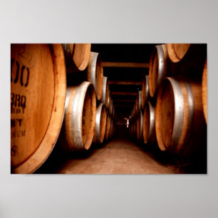 Weinfässer Keller Bar Print Poster