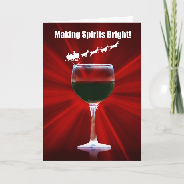 Weinferien Weihnachten Karte (Vorderseite)