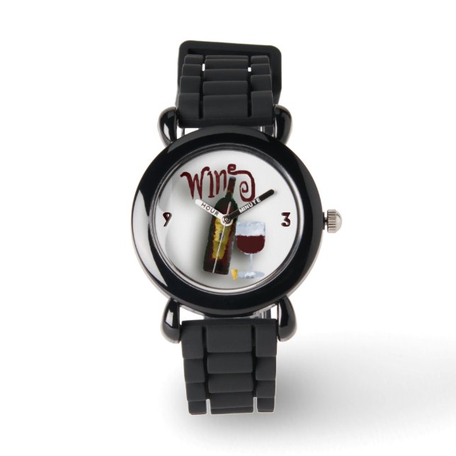Weinflasche Armbanduhr (Vorderseite)