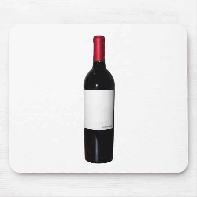 Weinflasche (Blank Label) Mousepad (Vorne)