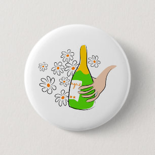 Weinflasche Button