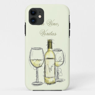 Weinflasche "in vino veritas" iPhone Gehäuse 11 Hülle