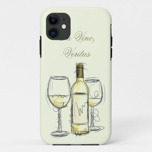 Weinflasche "in vino veritas" iPhone Gehäuse Case-Mate iPhone Hülle (Rückseite)