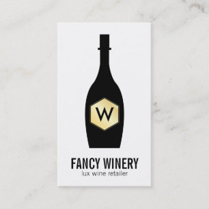 Weinflasche Lux Visitenkarte