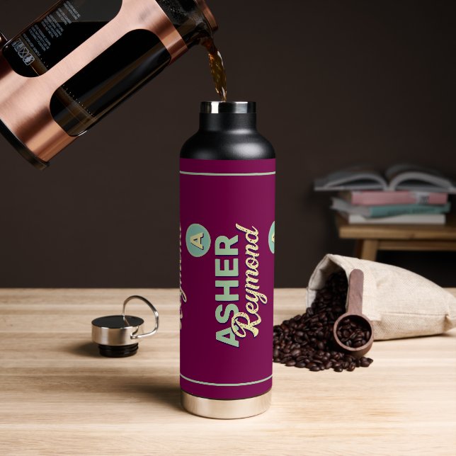 Weinflasche mit Name Trinkflasche (Kaffee)